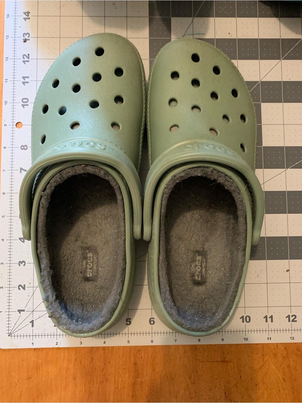 Crocs Lined Clogs - Sage Green